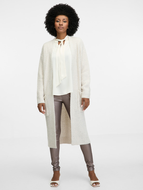 Orsay Cremefarbene Damen-Strickjacke ORSAY
