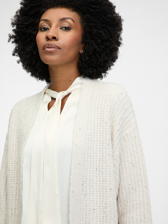 Orsay Cremefarbene Damen-Strickjacke ORSAY