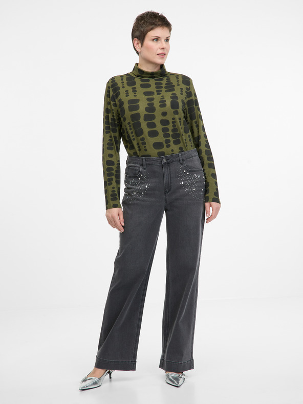 Orsay Grünes Damen-Langarm-T-Shirt ORSAY