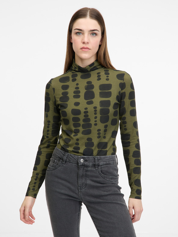 Orsay Grünes Damen-Langarm-T-Shirt ORSAY