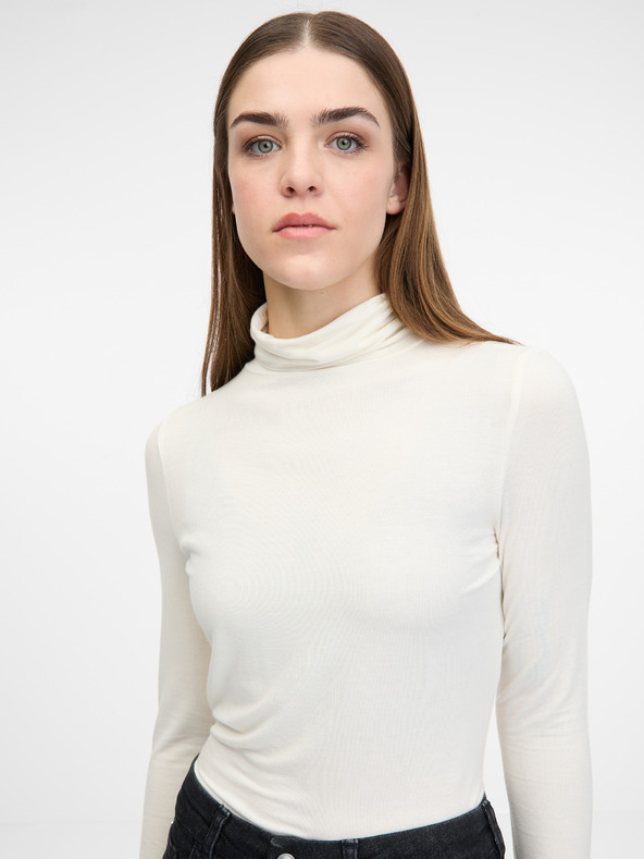 Orsay Cremefarbenes Damen-Langarm T-Shirt ORSAY