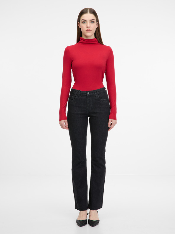 Orsay Rotes Damen-Langarm-T-Shirt ORSAY