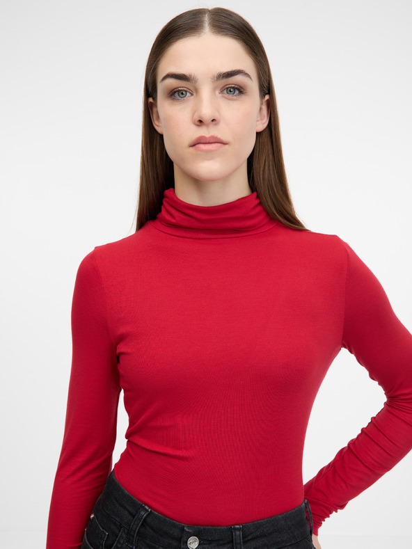 Orsay Rotes Damen-Langarm-T-Shirt ORSAY