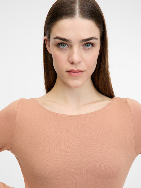 Orsay Hellbraunes Damen-Langarmshirt ORSAY