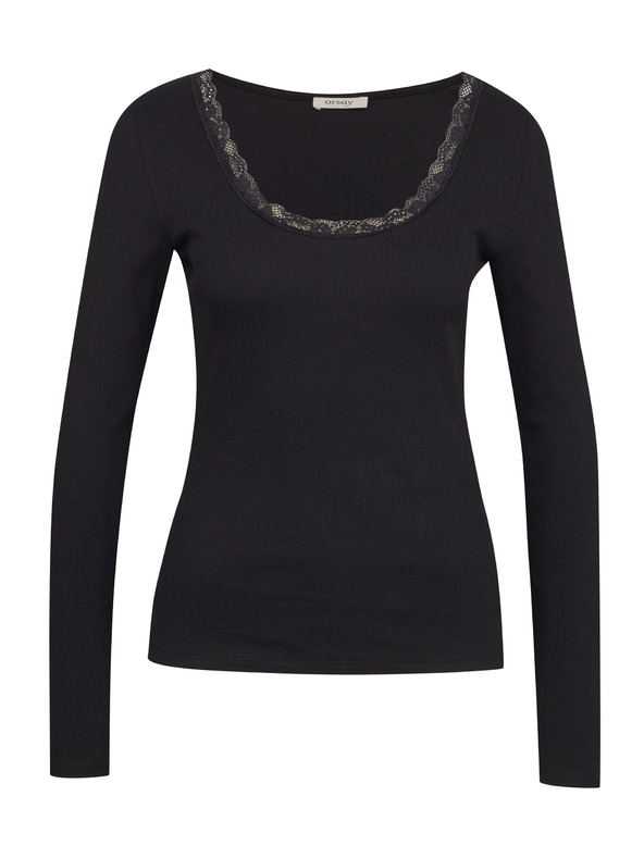 Orsay Schwarzes Damen-Langarm-T-Shirt ORSAY