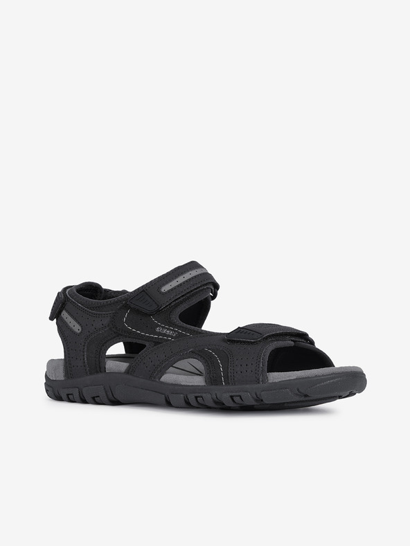 Geox Schwarze Herren Geox Strada Sandalen