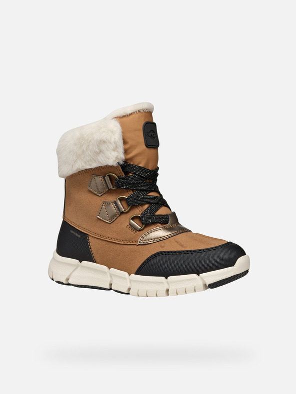 Geox Hellbraune Geox Flexyper AB-Stiefeletten für Mädchen