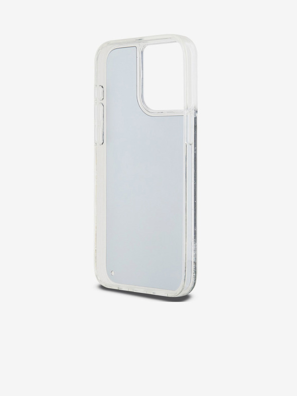 DKNY Liquid Glitter Arch Logo Back Cover für iPhone 13 Pro Max Schwarz DKNY