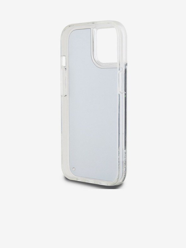 DKNY Liquid Glitter Arch Logo Back Cover für iPhone 14 Schwarz DKNY