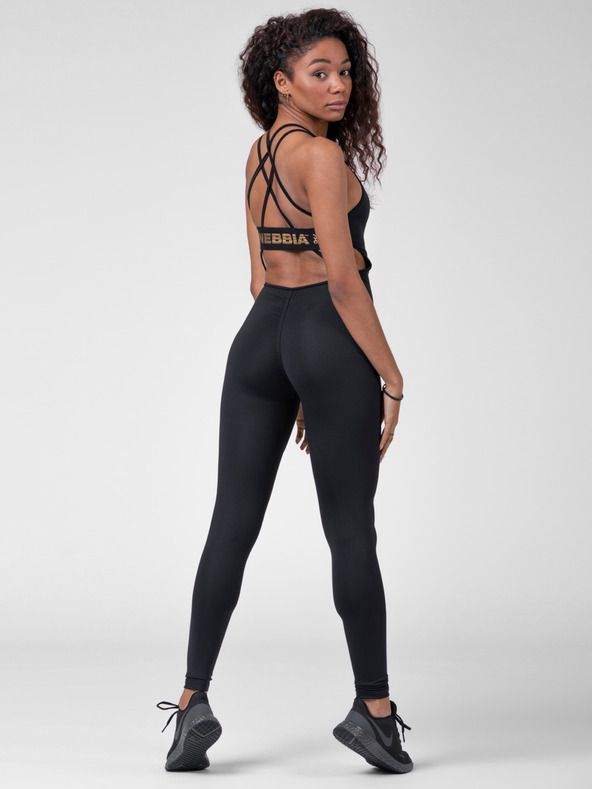 Nebbia Schwarzer Damen Jumpsuit NEBBIA INTENSE Goldener Jumpsuit 595