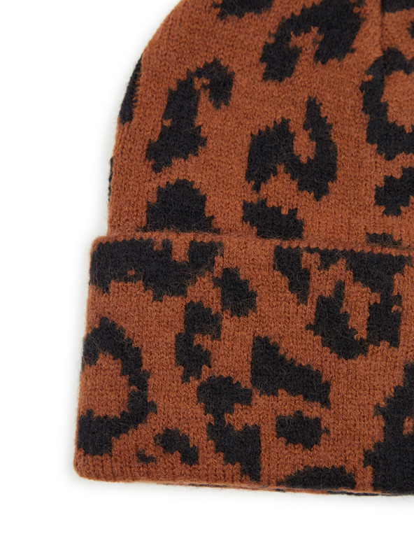 Orsay Braune gemusterte Damenmütze ORSAY