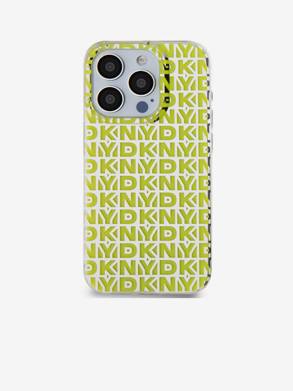 DKNY PC/TPU-Rückseite mit Karomuster für iPhone 15 Pro Gelb DKNY