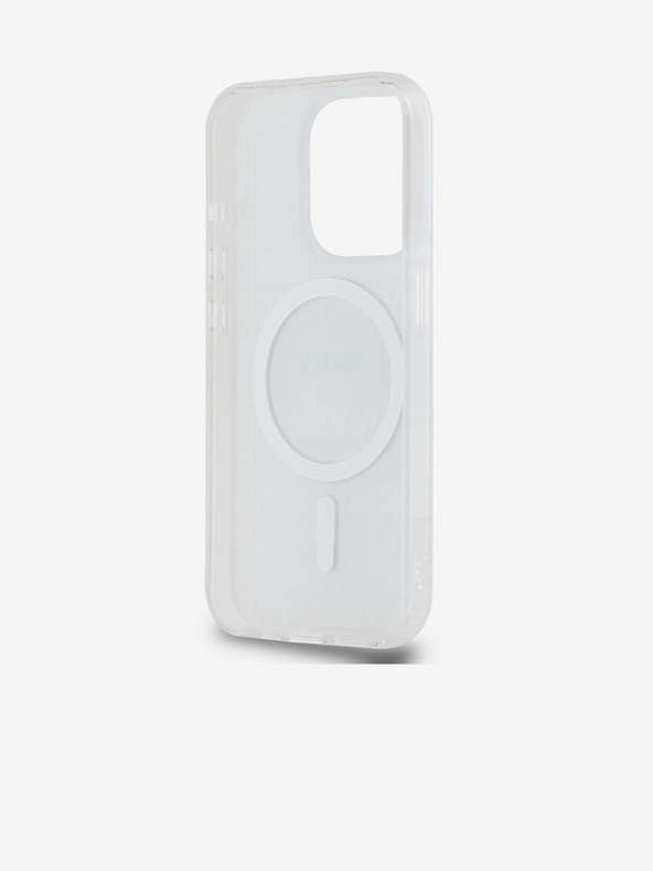 DKNY PC/TPU Streifenmuster Magsafe Schutzhülle für iPhone 15 Pro Beige DKNY