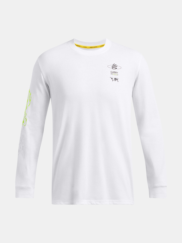 Under Armour Herren T-Shirt Under Armour Curry HW Verbiage LS Tee-WHT