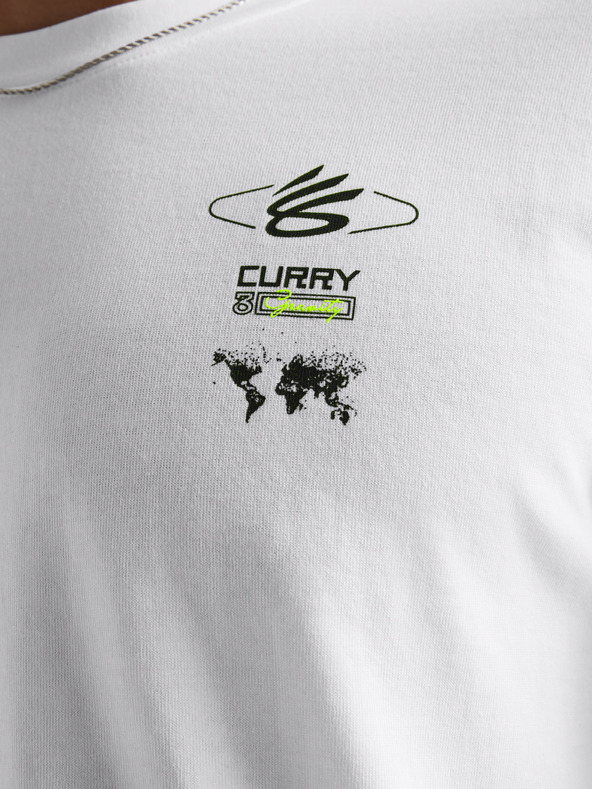 Under Armour Herren T-Shirt Under Armour Curry HW Verbiage LS Tee-WHT