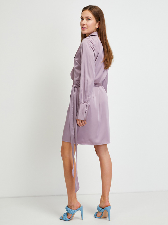 Guess Hellviolettes Guess Damen Wickelkleid mit Glanz