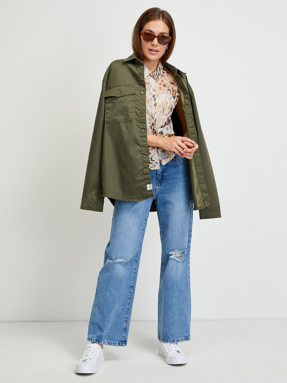 Guess Hellbraunes gemustertes Damen-Shirt von Guess