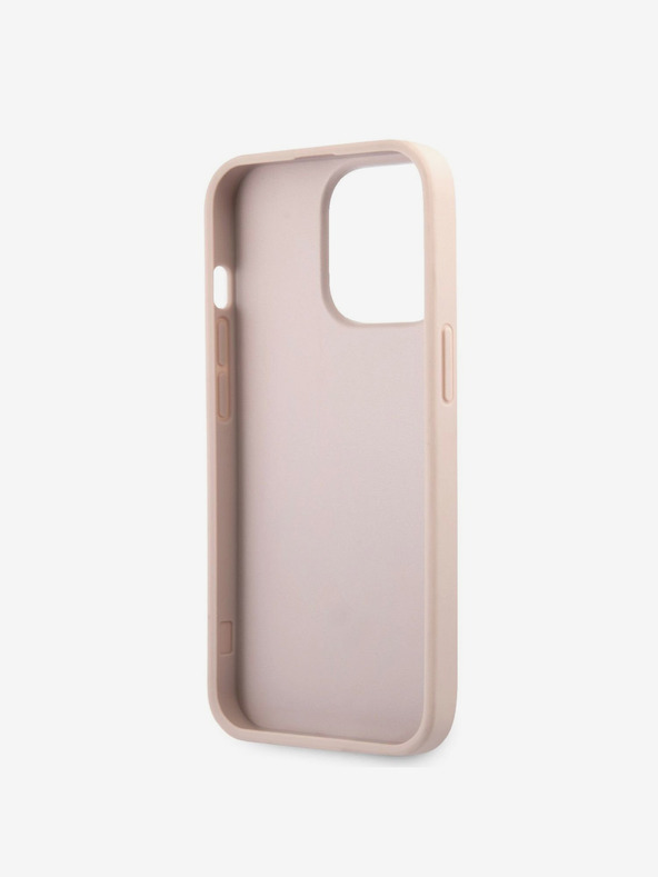 Guess Guess PU 4G Metall-Logo-Rückseite für iPhone 13 Pro Pink