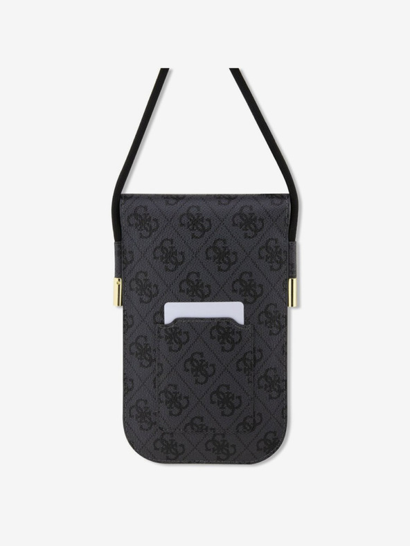 Guess Guess PU 4G Metall Logo Script Handytasche Schwarz