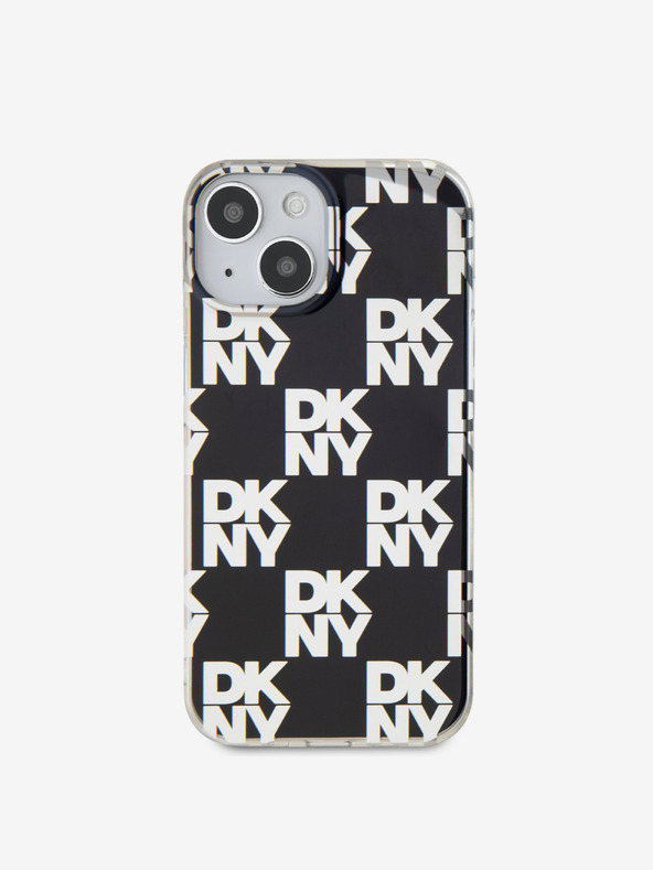 DKNY PC/TPU-Rückseite mit Karomuster für iPhone 15 Schwarz DKNY