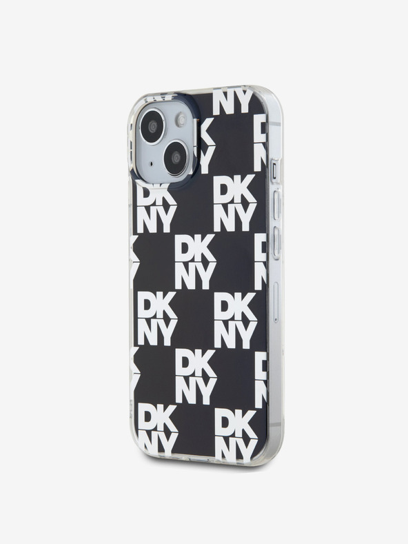 DKNY PC/TPU-Rückseite mit Karomuster für iPhone 15 Schwarz DKNY