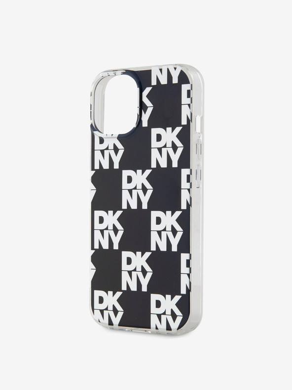 DKNY PC/TPU-Rückseite mit Karomuster für iPhone 15 Schwarz DKNY