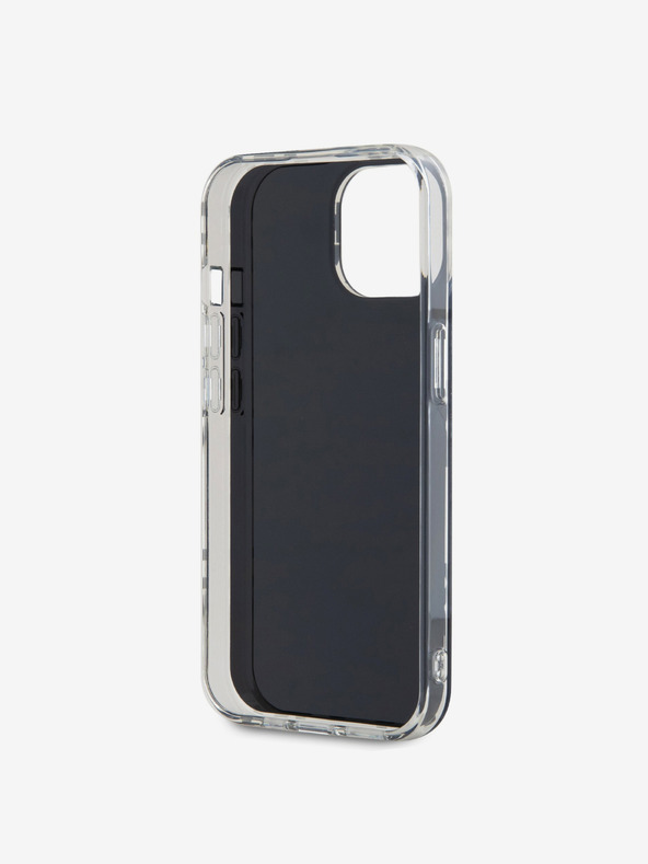 DKNY PC/TPU-Rückseite mit Karomuster für iPhone 15 Schwarz DKNY