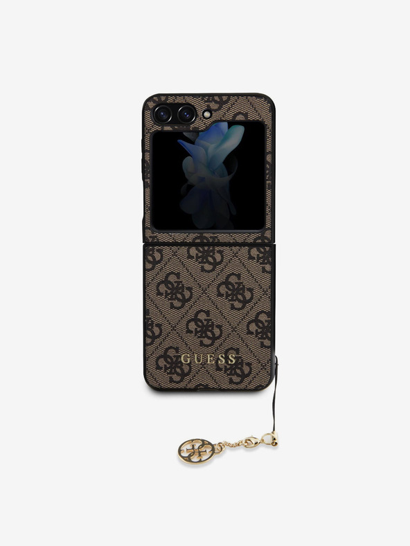 Guess Guess 4G Charm Schutzhülle für Samsung Galaxy Z Flip 5 Braun
