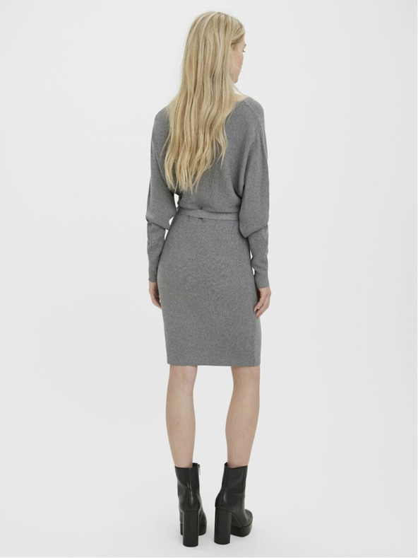 Vero Moda Graues Damen-Pullover-Kleid Vero Moda Hollyrem