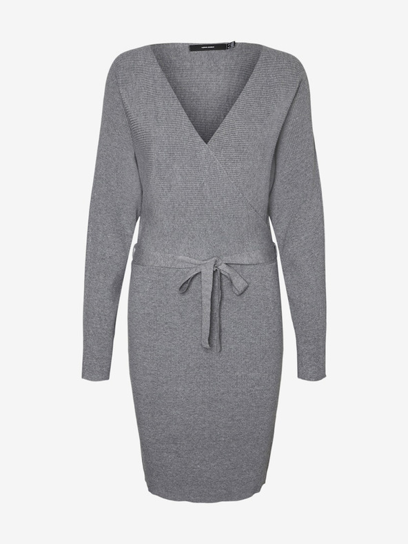 Vero Moda Graues Damen-Pullover-Kleid Vero Moda Hollyrem