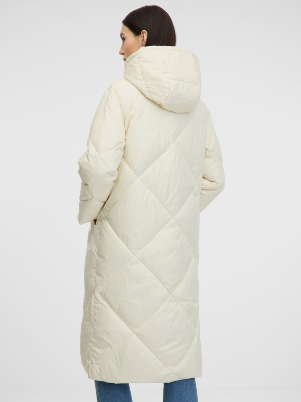 Orsay Cremefarbener gesteppter Damen-Daunenmantel ORSAY