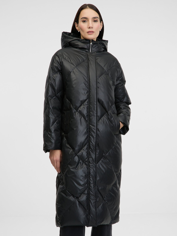 Orsay Schwarzer gesteppter Damen-Daunenmantel ORSAY