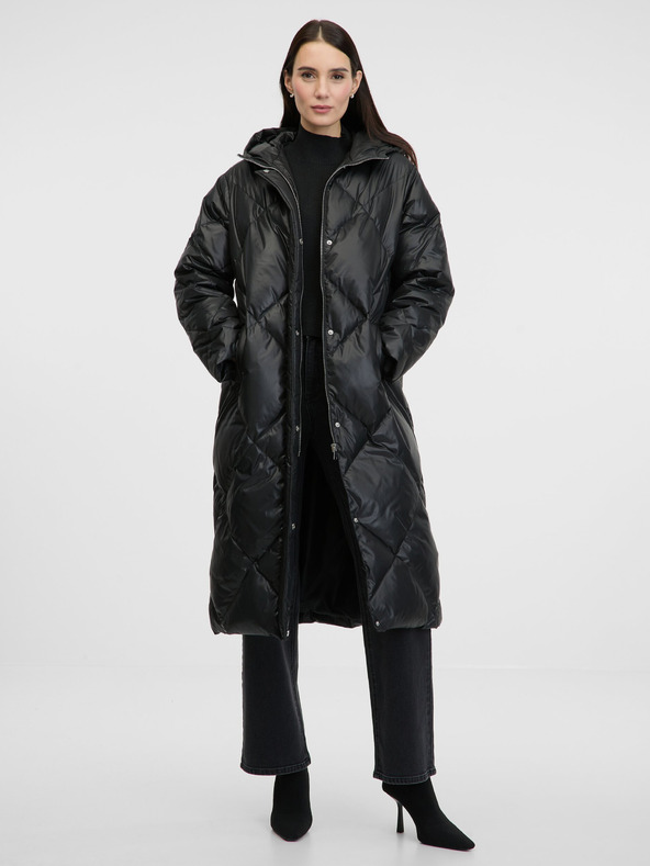 Orsay Schwarzer gesteppter Damen-Daunenmantel ORSAY