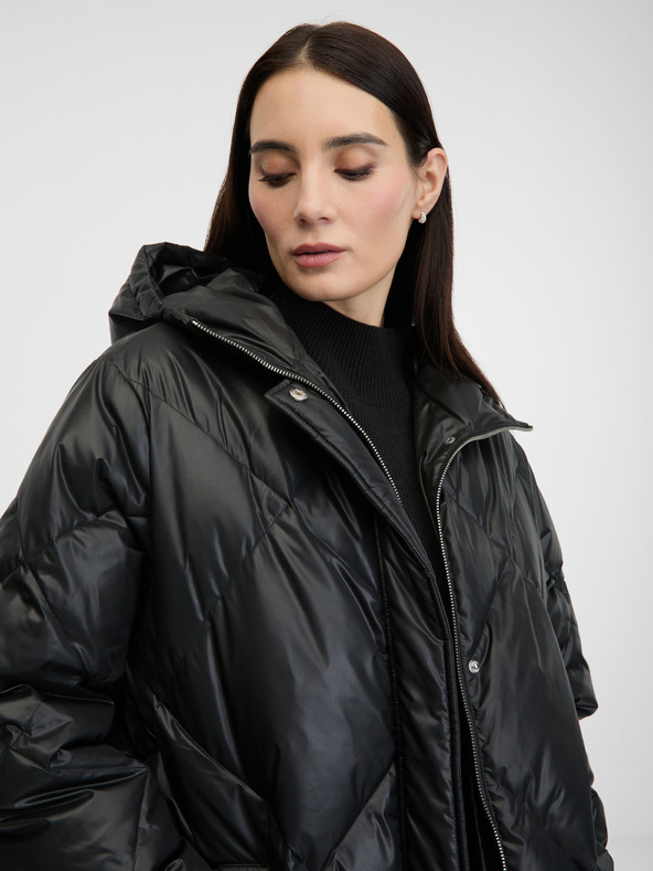 Orsay Schwarzer gesteppter Damen-Daunenmantel ORSAY