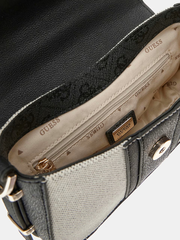 Guess Schwarze und cremefarbene kleine Damenhandtasche von Guess