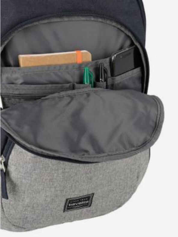 Travelite Dunkelblau Travelite Basics Rucksack Melange Navy/grau