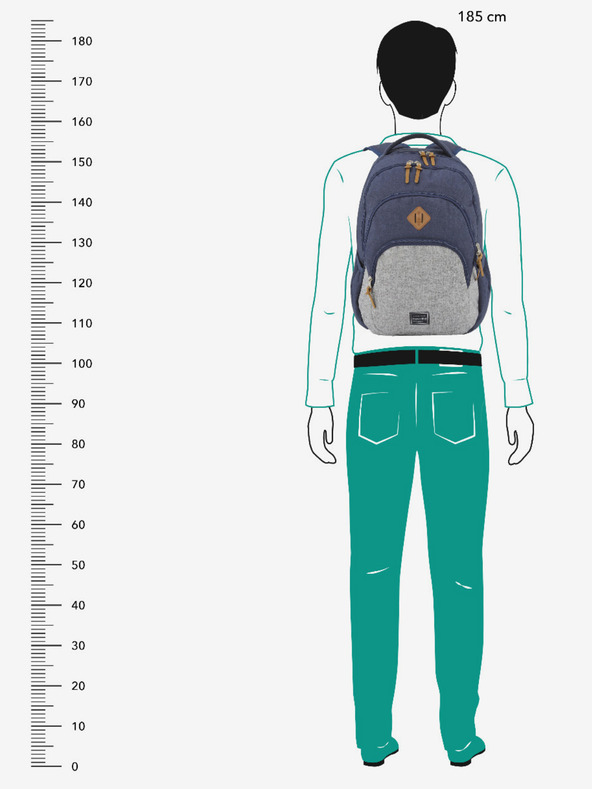 Travelite Dunkelblau Travelite Basics Rucksack Melange Navy/grau