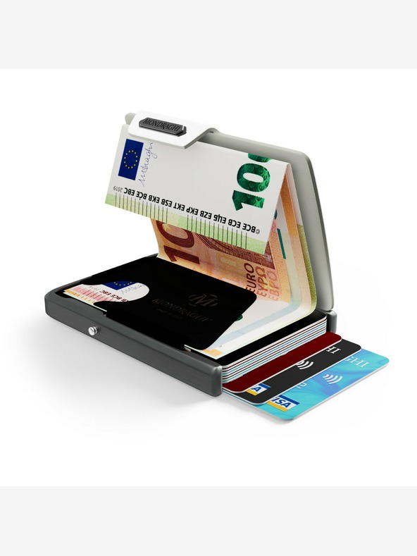 Mondraghi Mondraghi Saffiano-Geldbörse aus weißem Leder