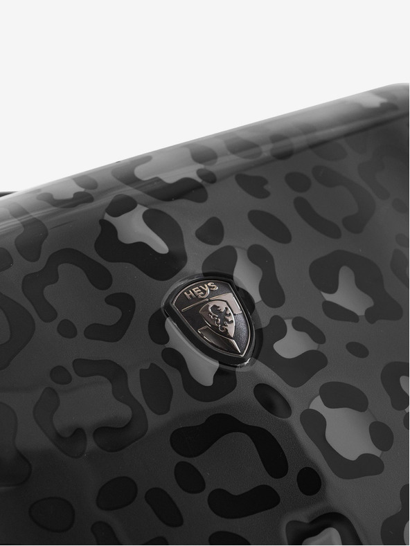 Heys Schwarz gemusterter Reisekoffer Heys Black Leopard L