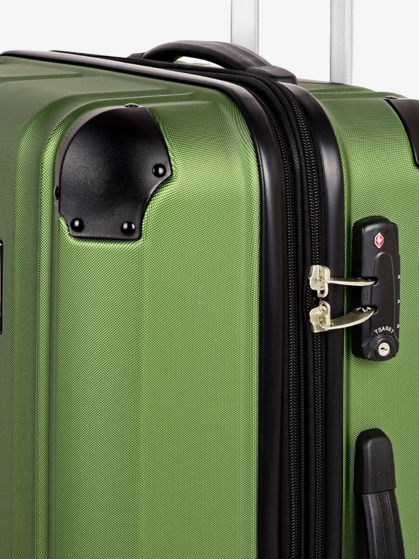 Travelite Grüner Travelite City 4w L Grüner Reisekoffer