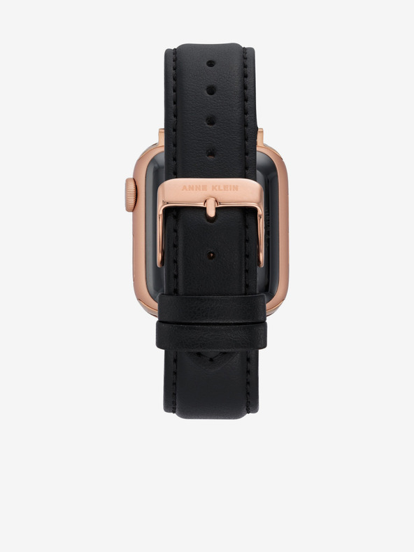 Anne Klein Schwarzes Lederarmband für die Apple Watch Anne Klein