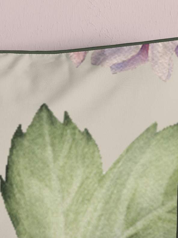 Descanso Beige gemusterte Wendebettwäsche Descanso Fiori 140 x 200 cm