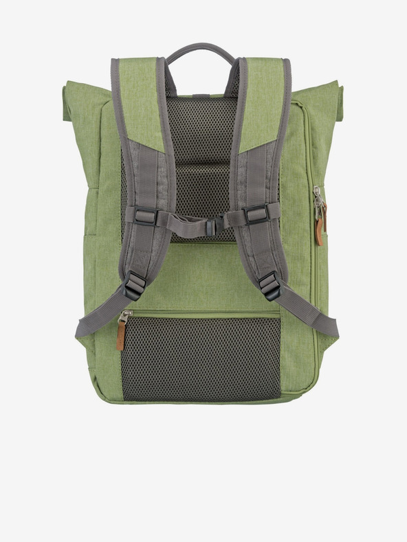 Travelite Grauer und grüner Travelite Basics Roll-up-Rucksack (35 l)