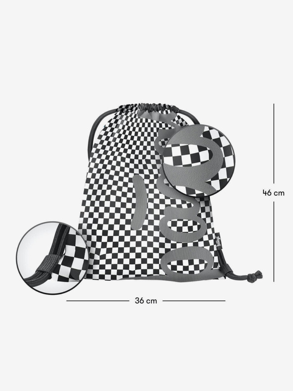 BAAGL  Schwarze Skatetasche - Muster Baagl