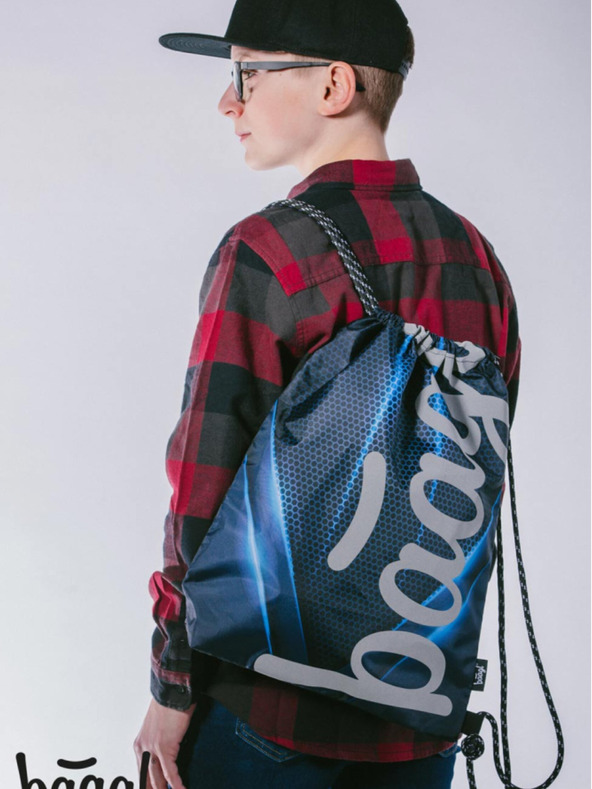 BAAGL  Schwarze Tasche skate bluelight Baagl