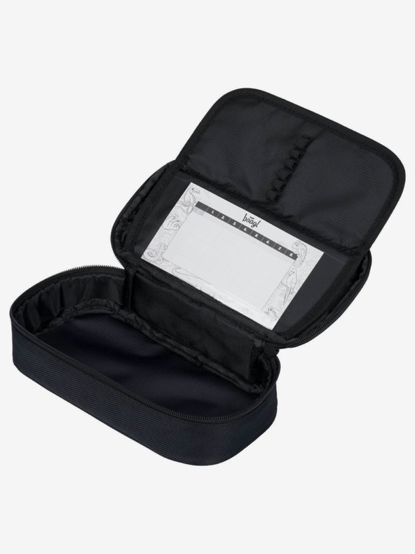 BAAGL  Schwarzes Schulset - Rucksack, Mäppchen und Tasche Baagl Skate Gold