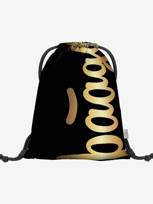 BAAGL  Schwarzes Schulset - Rucksack, Mäppchen und Tasche Baagl Skate Gold