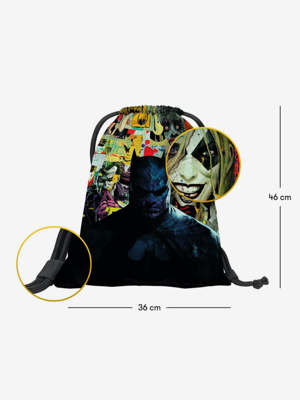 BAAGL  Schwarzer Ranzen Baagl Skate Batman Comics