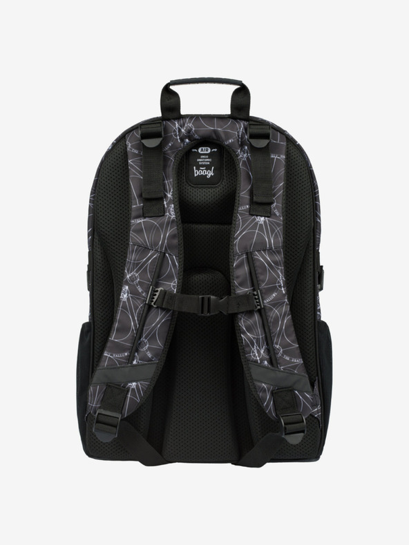 BAAGL  Schwarzes Schulset - Rucksack, Etui, Tasche Baagl Skate Harry Potter Deathly Hallows