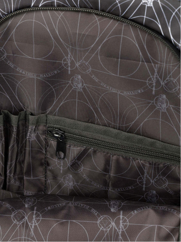 BAAGL  Schwarzes Schulset - Rucksack, Etui, Tasche Baagl Skate Harry Potter Deathly Hallows